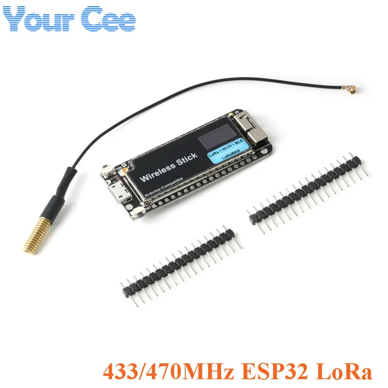 

433/470MHz ESP32 LoRa OLED Display Development Board Wireless Stick SX1276 LoRaWAN Protocol WIFI BLE with Antenna For Arduino