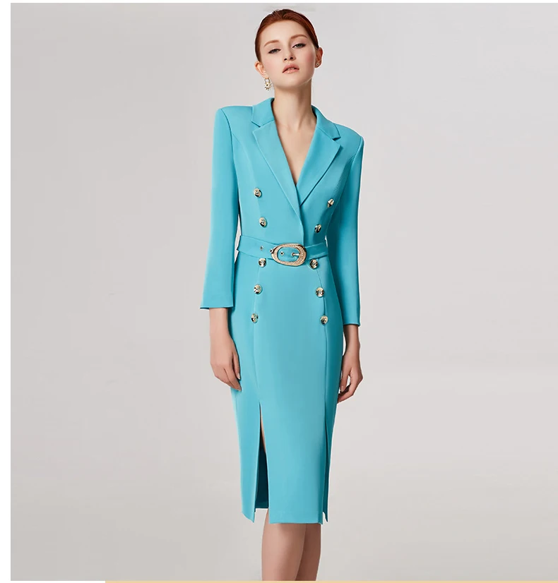 Женское элегантное платье-футляр до колена с рукавом три четверти и V-образным