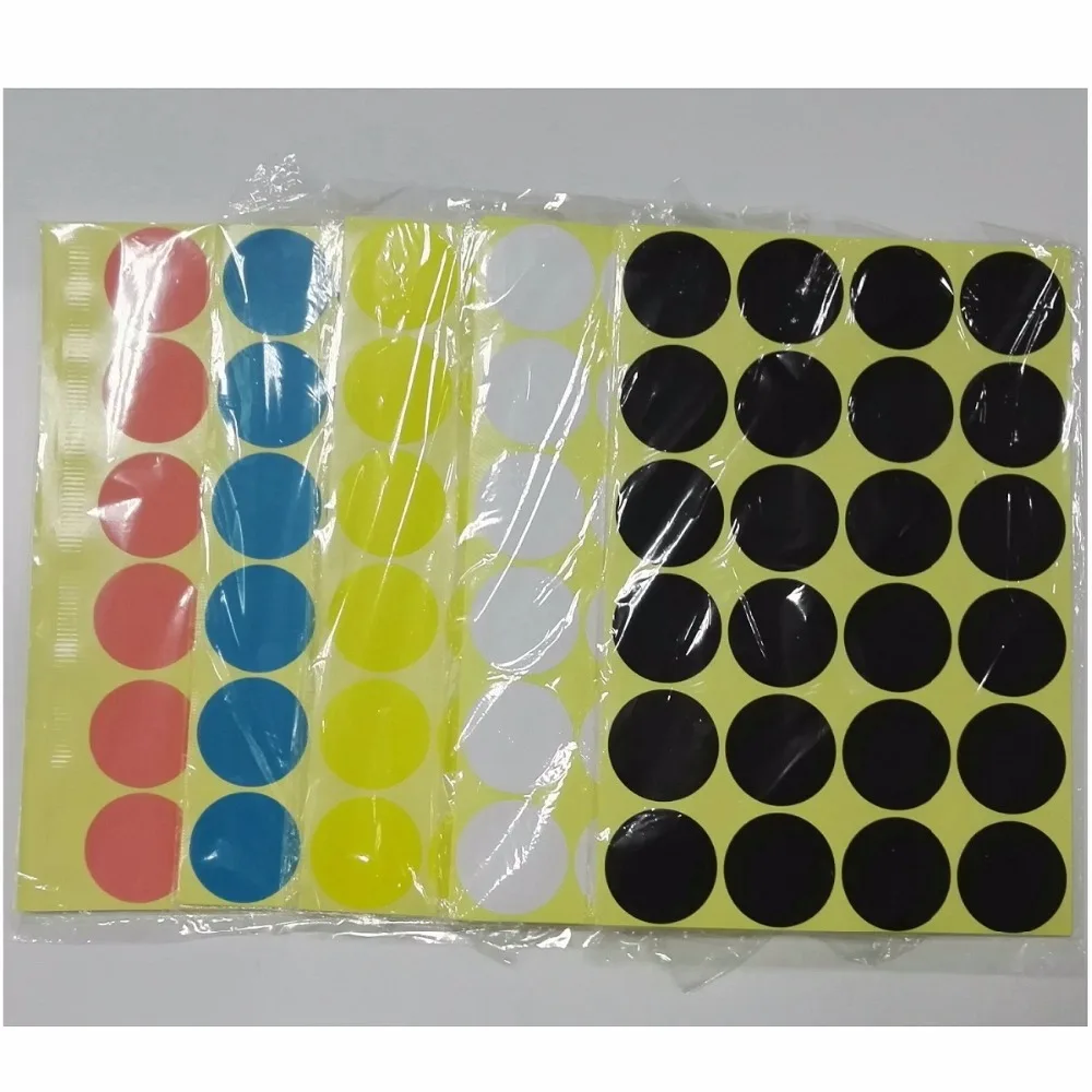 500 шт 3 см круглая цветная кодированная метка в горошек наклейка бирка с