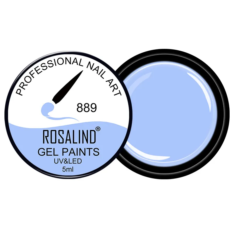 RF889 ROSALIND 5ML Painting Gel Varnish 142 Colors Gel Nail Polish Set For Manicure DIY Top Base Coat Hybird Design Of Nail Art Primer - Цвет: RF889