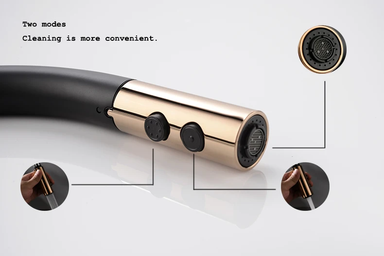Чистый черный кухонный кран 360 ronating blackend раковина кран холодной и горячей кухни смеситель почерневший датчик кухонный смеситель