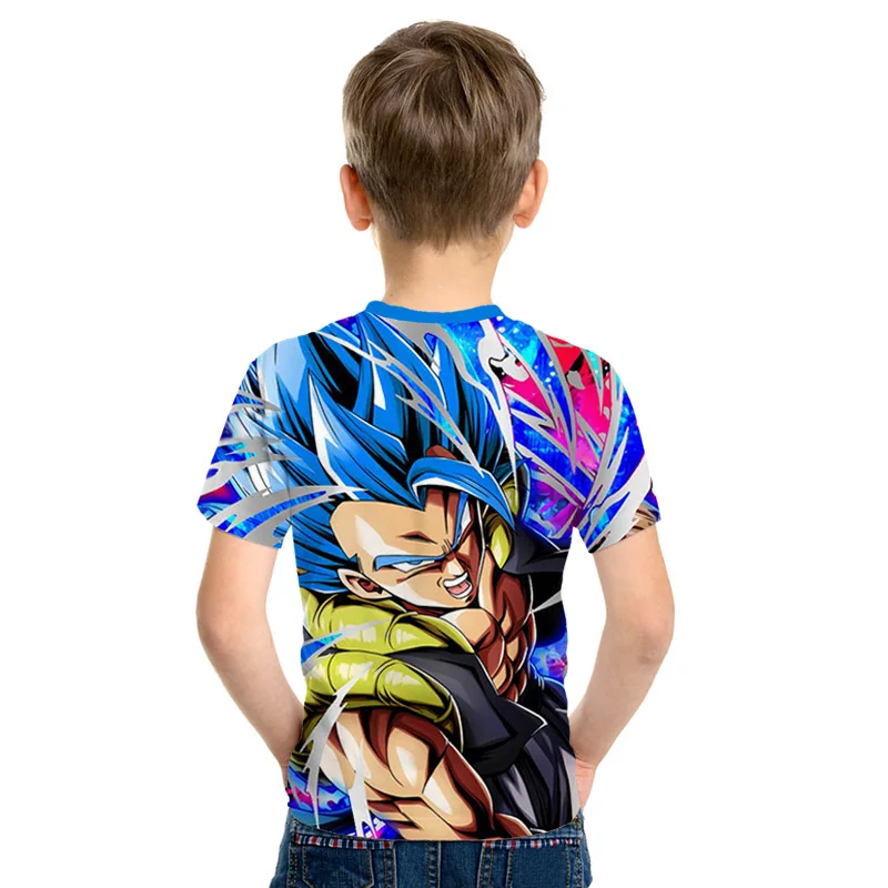 Детская футболка с принтом Dragon Ball Z Ultra Instinct, футболка с 3D принтом «God Son Goku Super Saiyan», мужская летняя забавная футболка с круглым вырезом для родителей и детей