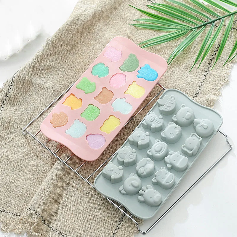15 даже мультфильм изображения силиконовые помадные формы для дома 3D DIY конфеты