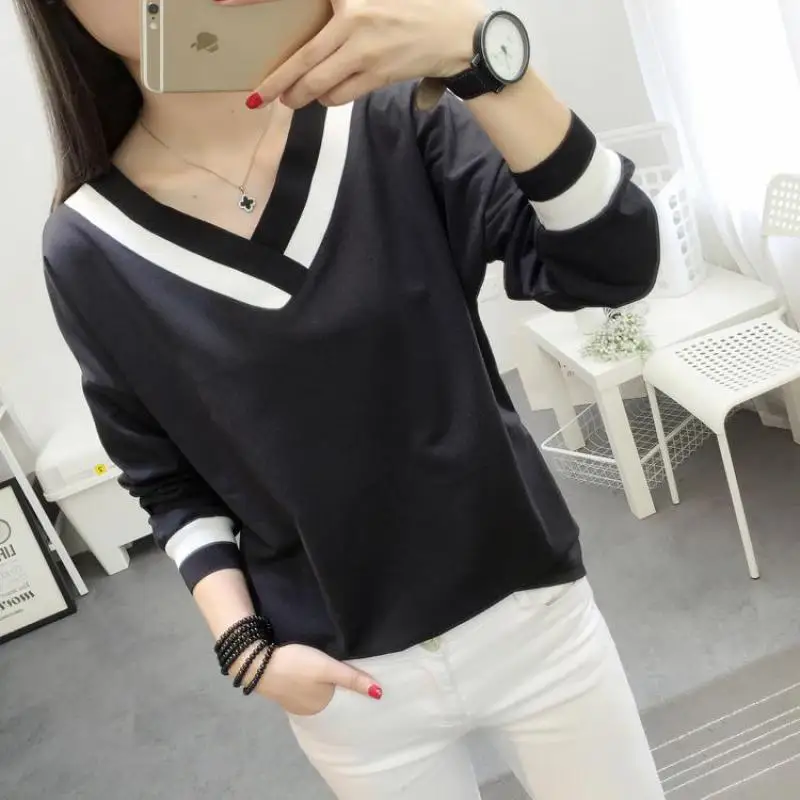 NFIVE бренд 2017 новая весенняя женская одежда универсальная футболка с длинным