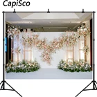Фоны для фотосъемки белые розовые цветочные 3D цветы Свадебный декор для невесты Декор баннер для киоска реквизит