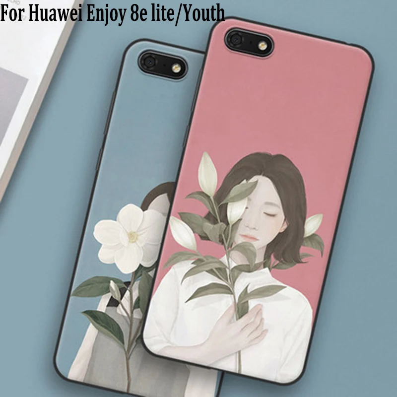 Чехол для Huawei Enjoy 8e lite Youth мягкие чехлы телефонов в литературном стиле Enjoy8e 5 45