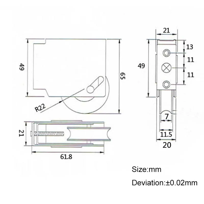 Высокое качество 5 шт двери и оконные ролики из нержавеющей стали алюминиевого
