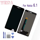 Сенсорный ЖК-экран WEIDA для Nokia 6,1 N6 -2018, 5,5 дюйма + инструмент TA-1016 TA-1043 TA-1089