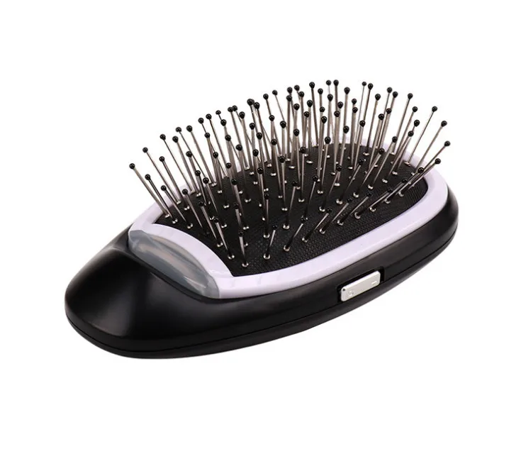 Electric comb Black Портативная электрическая ионная расческа для волос с отрицательными ионами, выпрямитель для волос, массаж головы, антистатические прямые расчески для волос, для укладки волос - Цвет: Electric comb Black