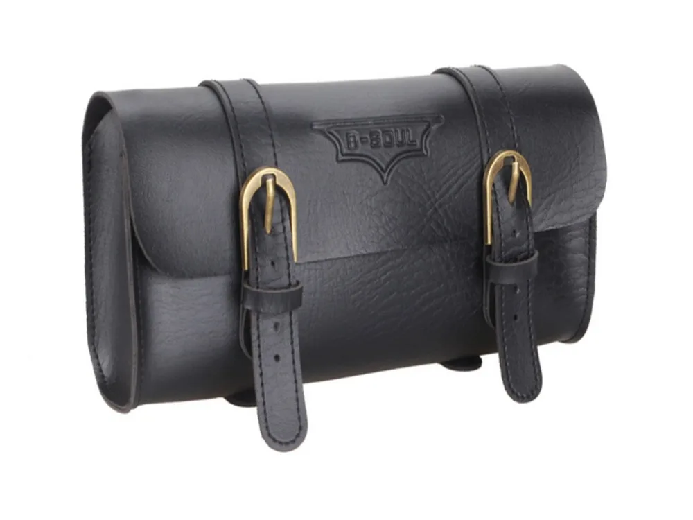 

Retro Bicycle Tail Bag PU Leather Cycling Bag Bike Saddle Bag for Mountain Road Bike 22.2*9.8*6cm