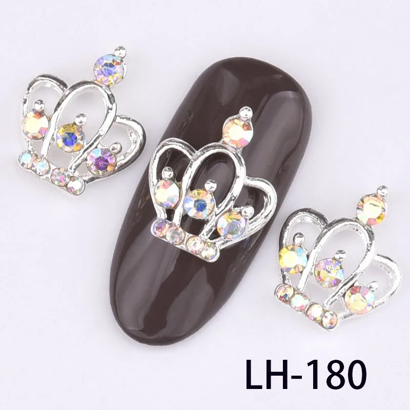 LH-180 10 шт. дизайн ногтей горный хрусталь драгоценный камень серии украшения Корона Роза Рождественская елка 3D Гламурные ногти аксессуары LH178-189 - Цвет: LH-180
