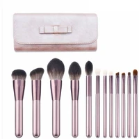 vander professional soft 12pcs makeup brushes set cosmetic make up tools foundation eyeshadow blush kits leather bag maquiagem