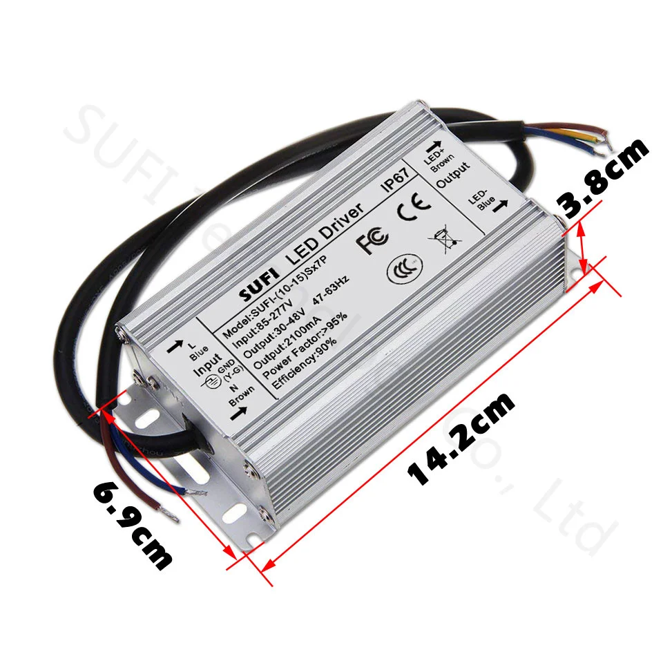 70 Вт 84 Вт 98 Вт 105W Светодиодный драйвер DC30-48V Питание Водонепроницаемый светодиодный трансформаторы 2100mA 10-15Sx7P для прожекторная софитная лампа