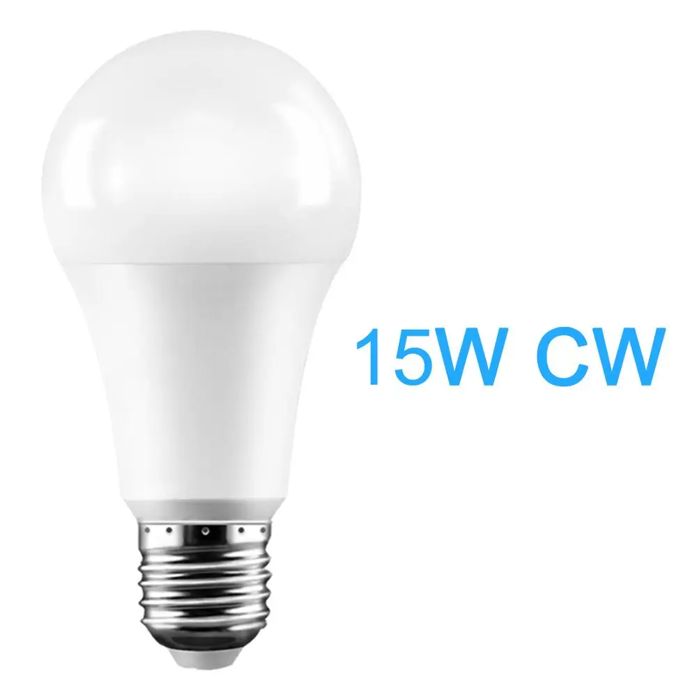 E27 15W CW E27, 15 Вт, 20 Вт, 110-265 в, садовый, гаражный, Радарный, проникающий, светильник, радар, умный, автоматический переключатель, светодиодный светильник, лампа с датчиком движения от заката до рассвета - Испускаемый цвет: E27 15W CW