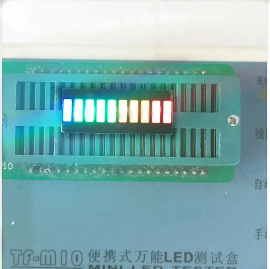 Free Ship 100pcs digital tube anode  25*10mm 10 Segment  Four colors Digital Display Battery for DIY factory direct price