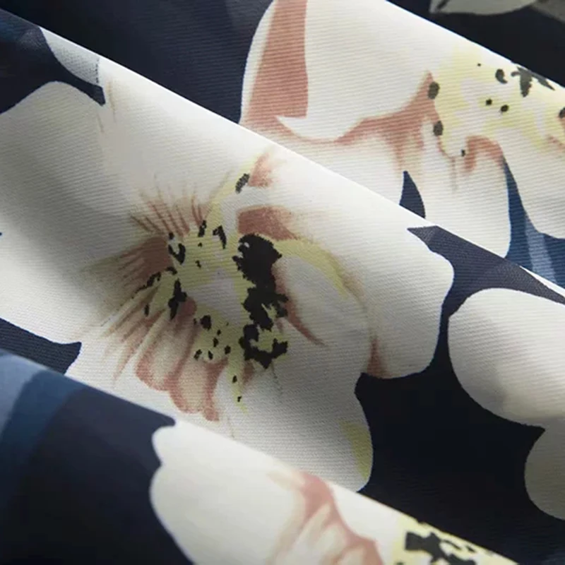 Летняя женская юбка в европейском стиле с большим цветочным принтом 2019 женские