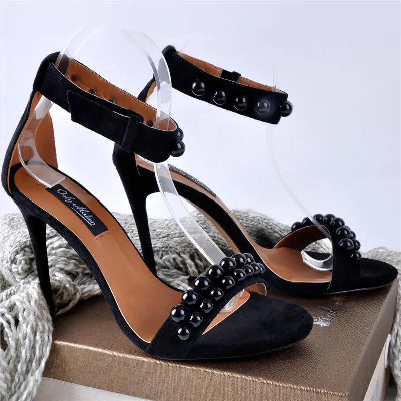 Onlymaker/женские босоножки на тонком высоком каблуке с ремешком щиколотке