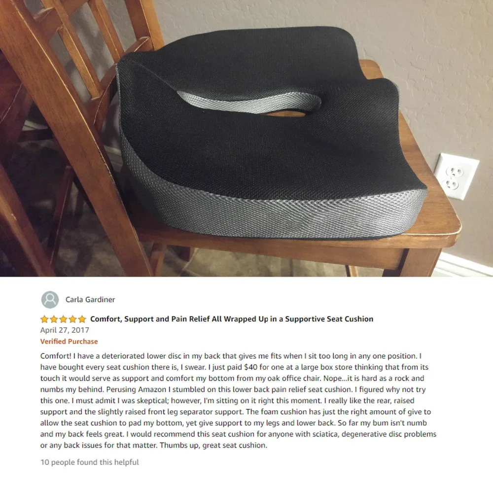Подушка для сиденья Coccyx Ортопедическая подушка из пены с эффектом памяти