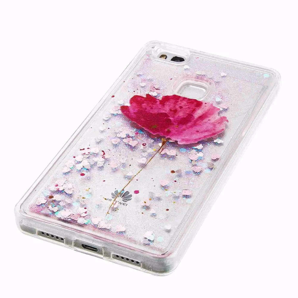 Для Huawei P8 Lite модные динамический блеск 3D Pailletted песок красочные зыбучие пески