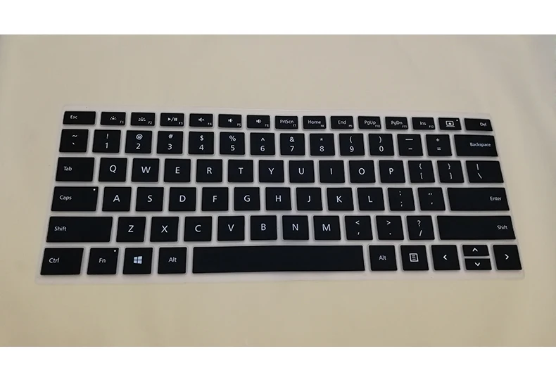 black Силиконовый чехол для клавиатуры microsoft Surface 2 1" 13,5 мягкая защитная пленка для ноутбука для microsoft Surface Book 1 13,5" - Цвет: black