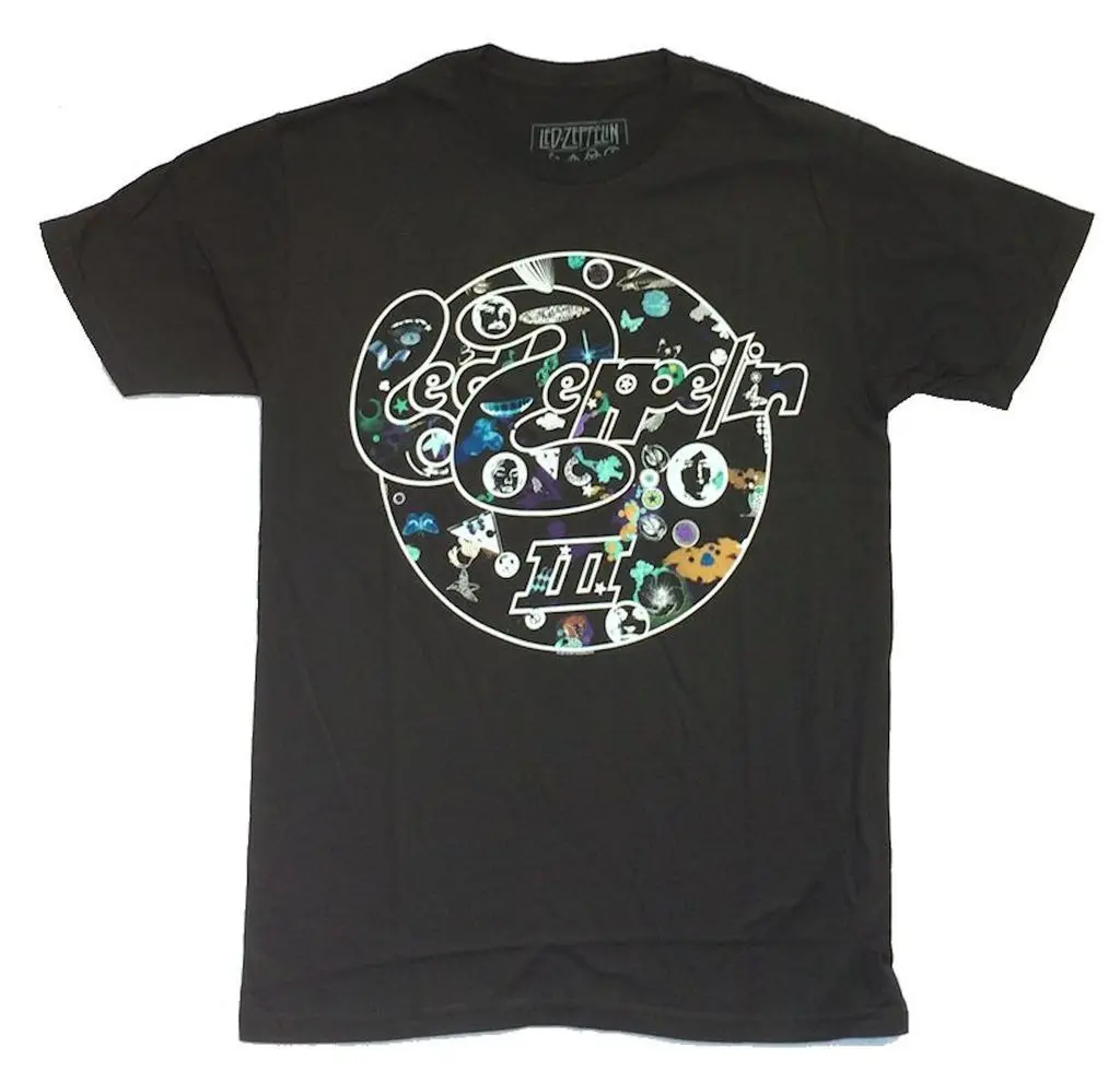 Led Zeppelin 3 III Обложка альбома Книги по искусству изображения черная футболка новый
