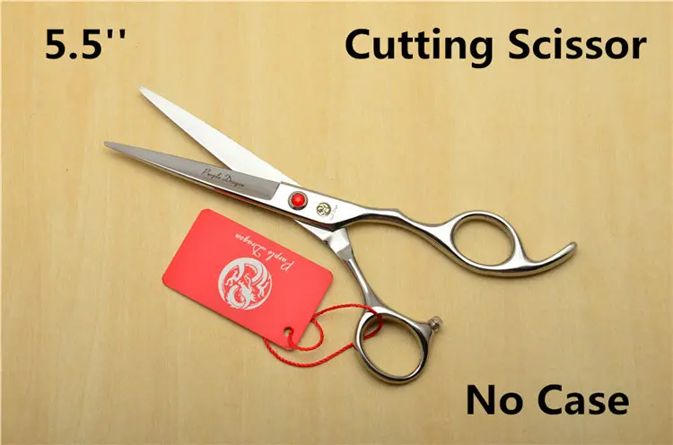 Cutting No Case 5 ''/5,5''/6 ''/6,5''/7 ''/7,5''/8 ''фиолетовый дракон красный драгоценный камень резка/филировочные Парикмахерские ножницы Ножницы для собак кошек домашних животных и человеческих волос - Цвет: Cutting No Case
