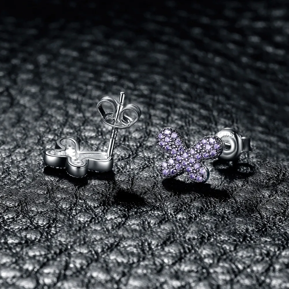JewelryPalace стерлингового серебра 925 Бабочка проложить 0.6ct фуксия кубического