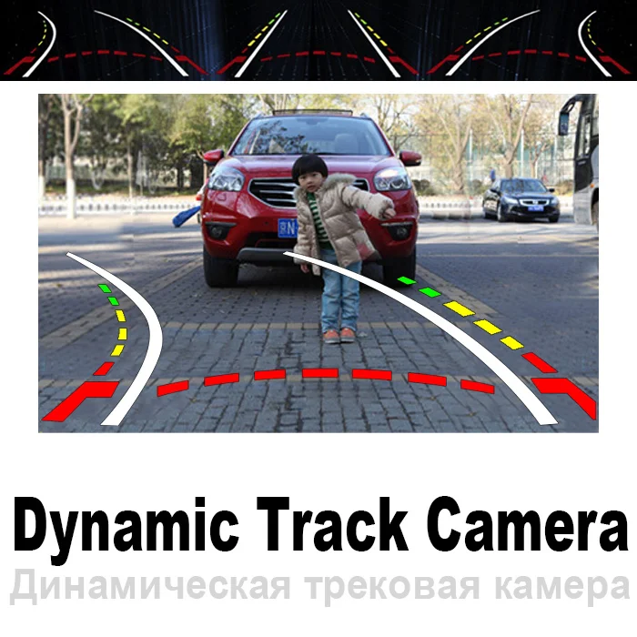 Dynamic Track Camera Автомобильная умная откидная ручка багажника камера заднего вида для VW CC Golf 5 6 Passat B6 B7 Beetle Android DVD монитор - Название цвета: Dynamic Track Camera