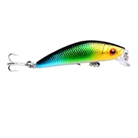1pc minnow fishing lure 70mm 8g 3d eyes crankbait wobblers isca artificial plastic hard bait for fishing peche pesca tackle