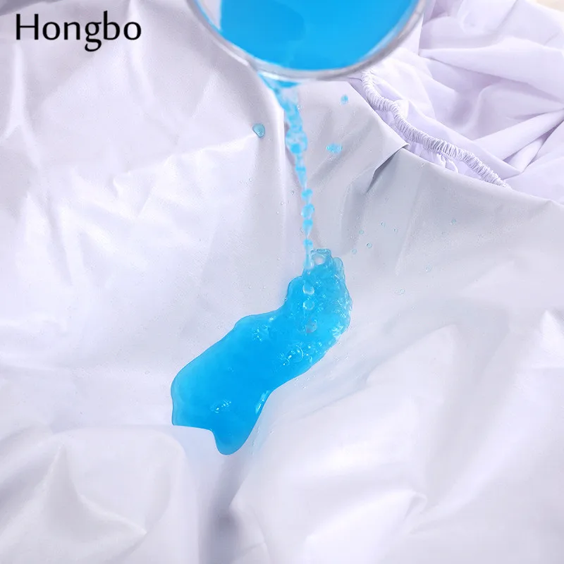 Однотонный защитный матрас Hongbo с эластичным белым/черным водонепроницаемым