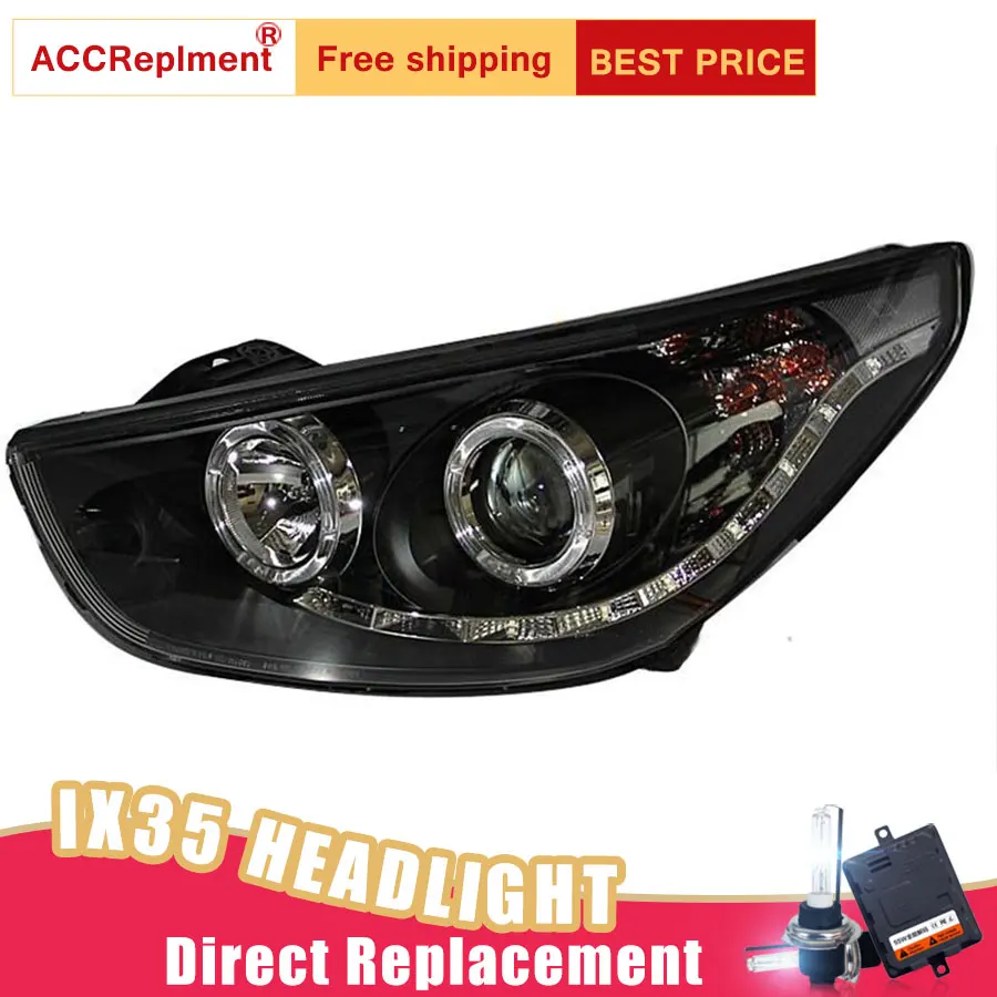 2 шт. светодиодный фары для Hyundai ix35 2010 2013 Светодиодный Автомобильные ангельские