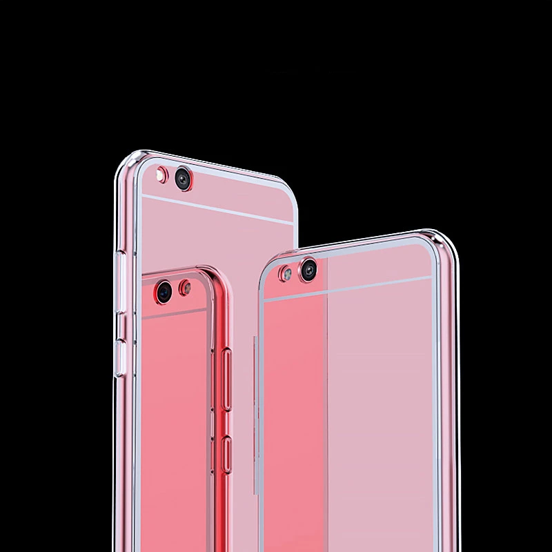 Зеркальный прозрачный мягкий силиконовый чехол для Xiaomi Mi A1 A2 Lite 8 F1 Mix 2 2s Max 3 Redmi 6 6A