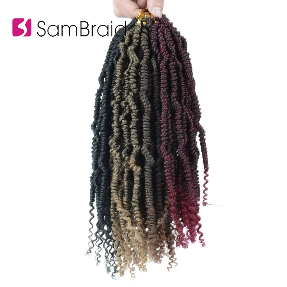 Самкоса нубийский твист искусственный локс вязанные волосы 12 дюймов страсть