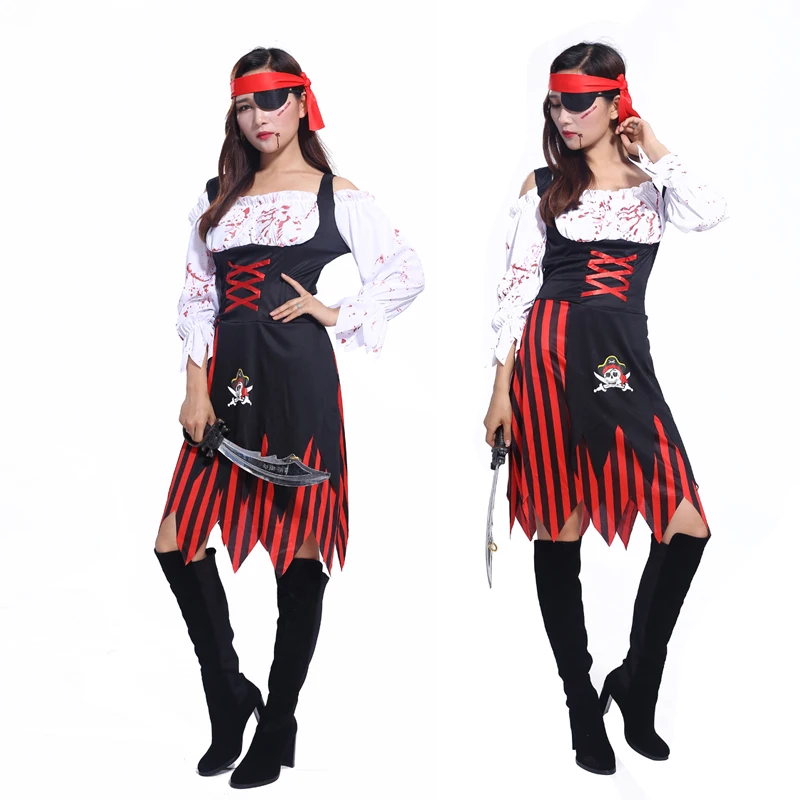 2016 костюм на Хэллоуин маскарадный Карибские Пираты Карибского моря Женский