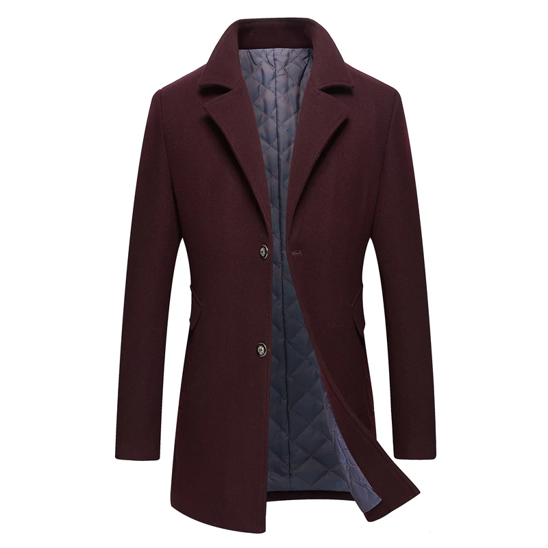 NEW mens long Woolen coats Slim fit 2018 autumn winter homme men's Business Casual solid jackets Good Quality Plus Size M-3XL | Мужская
