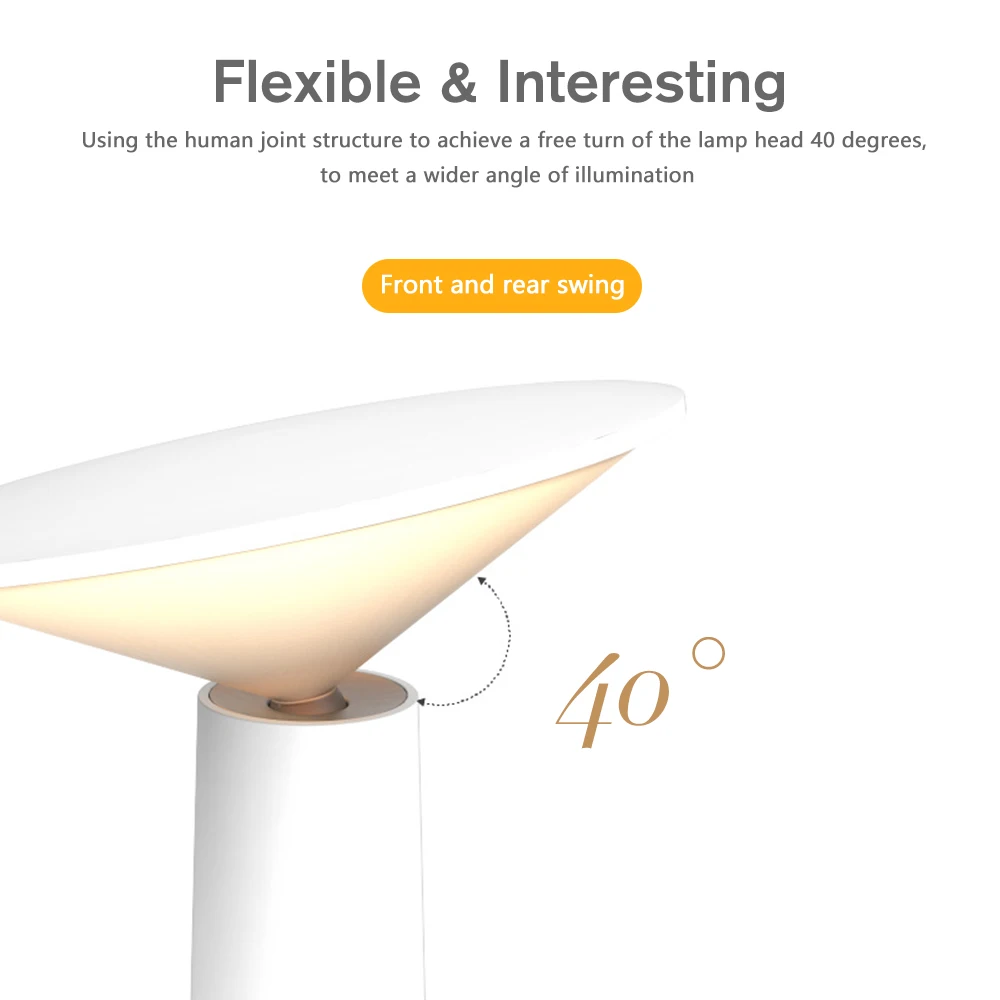 Светодиодная настольная лампа с тряской головой стильное освещение защита глаз