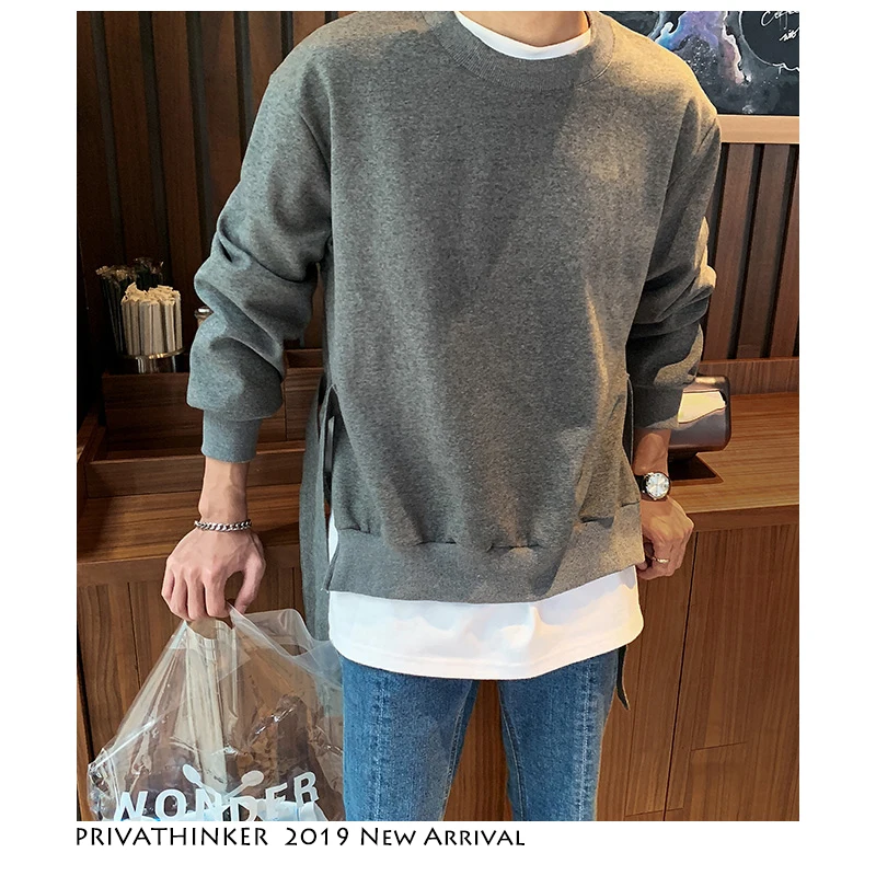 Privathinker мужские корейские модные толстовки с капюшоном 2019 s Harajuku поддельные два