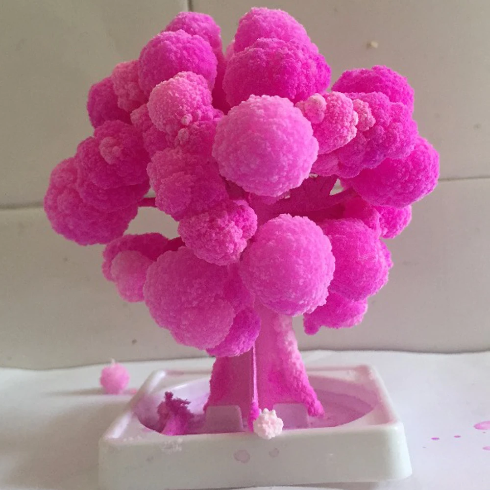 

2021 90mm H ThumbsUp!Magic Japanese Sakura Tree Desktop Cherry Blossom-Brand Hot Made in Japan Pink Mystic Paper Trees Baby Toys