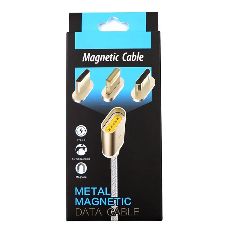 Магнитный кабель USB Type C/Micro USB/IOS 3 в 1 адаптер для быстрой зарядки магнитный iPhone Samsung