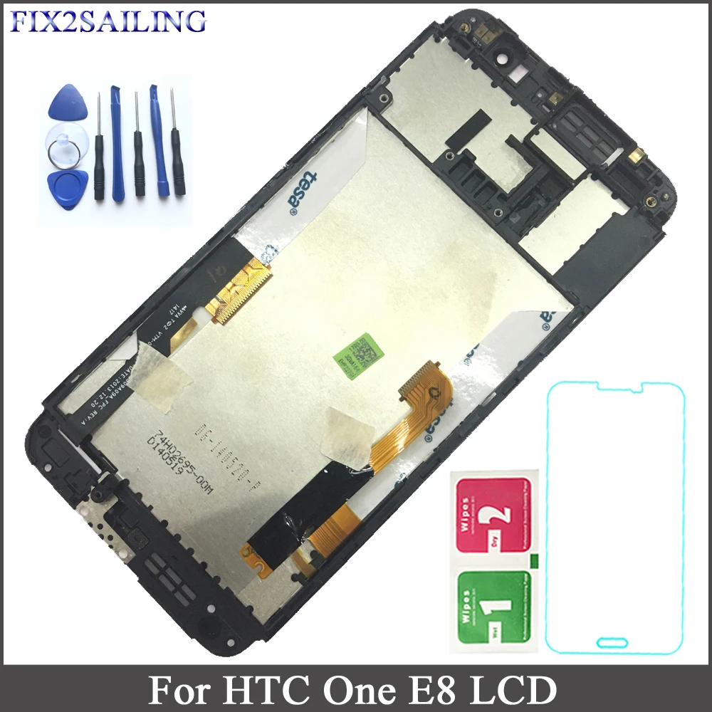 100% протестирован для htc ONE E8 lcd сенсорный экран с рамкой M8ST дисплей дигитайзер