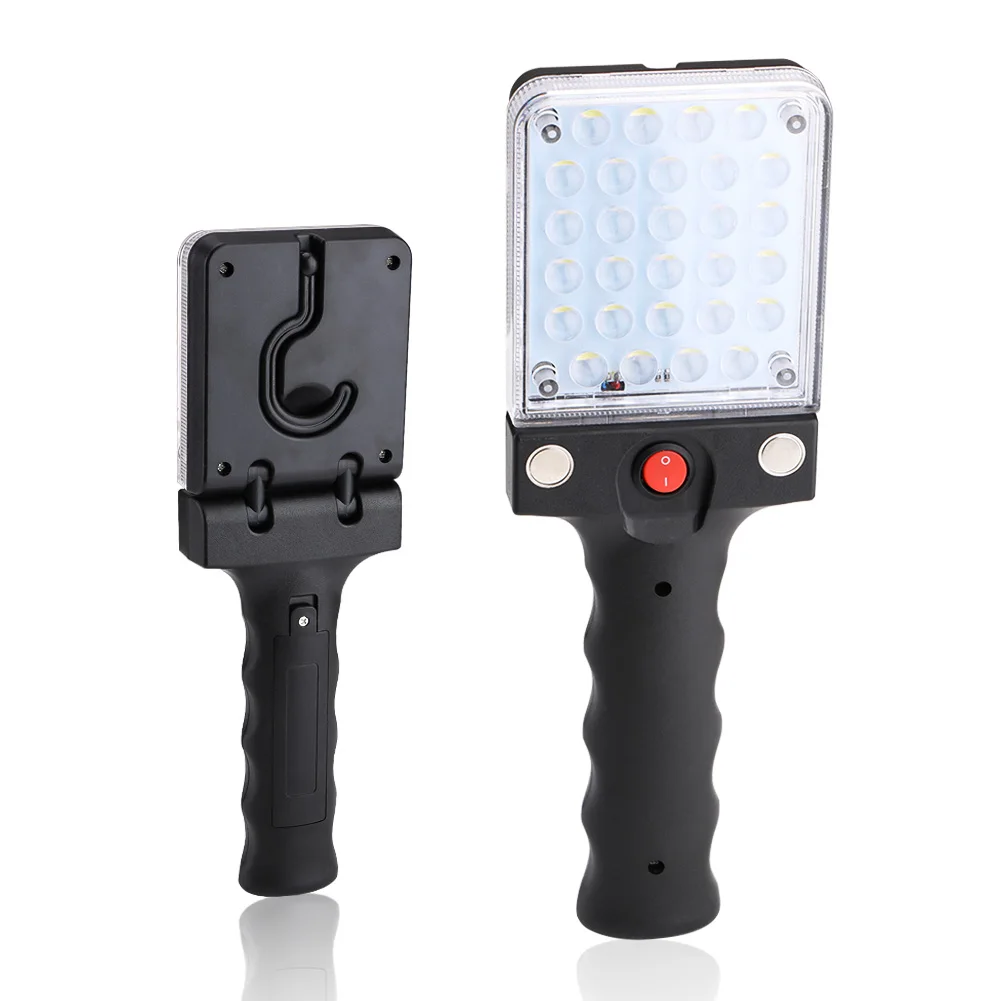 28 SMD светодиодов Магнитный рабочий свет встроенный фонарик с подзаряжаемой батарейкой с крюком 180 градусов вращения Рабочая лампа