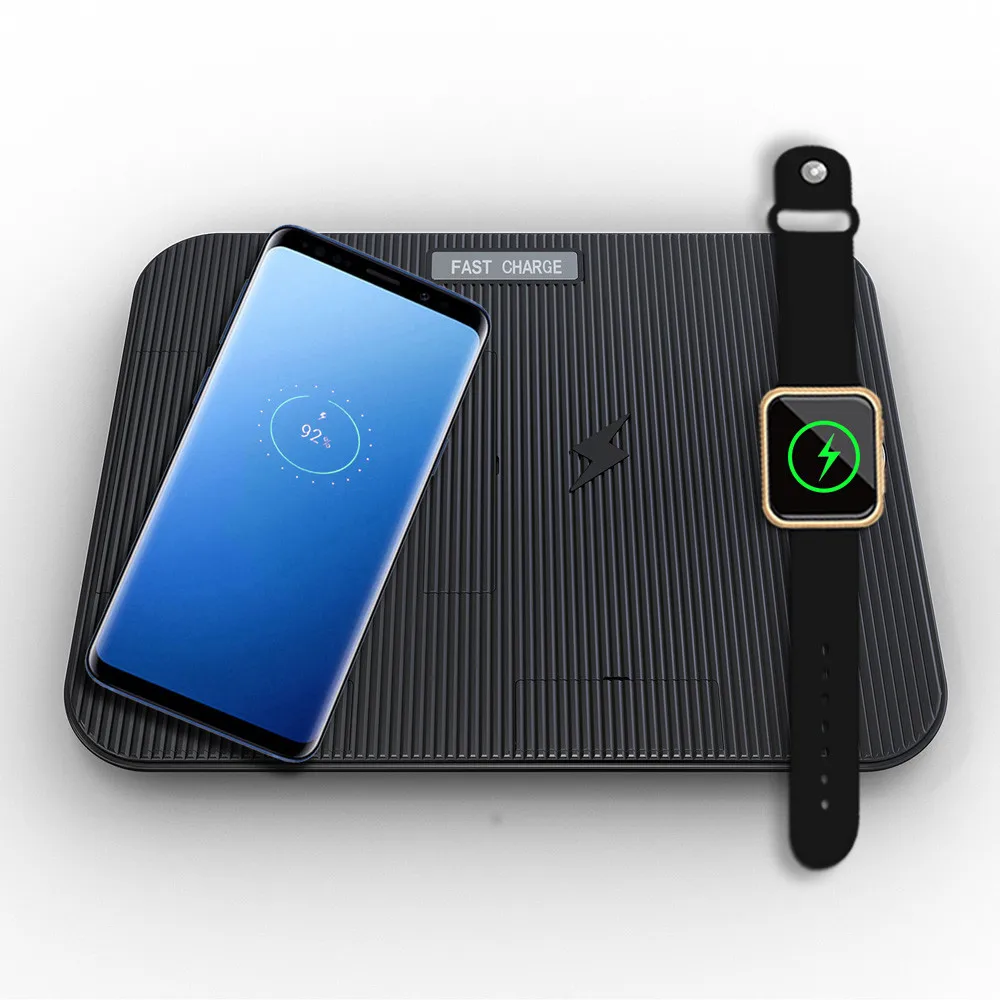 Беспроводное зарядное устройство EPULA 4 в 1 для Apple Watch и IPhone XS Max Samsung S9 US Plug|Зарядные