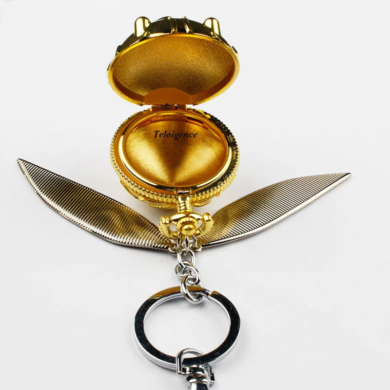 Золотой металлический брелок для ключей фигурка игрушки подвеска снитч косплей