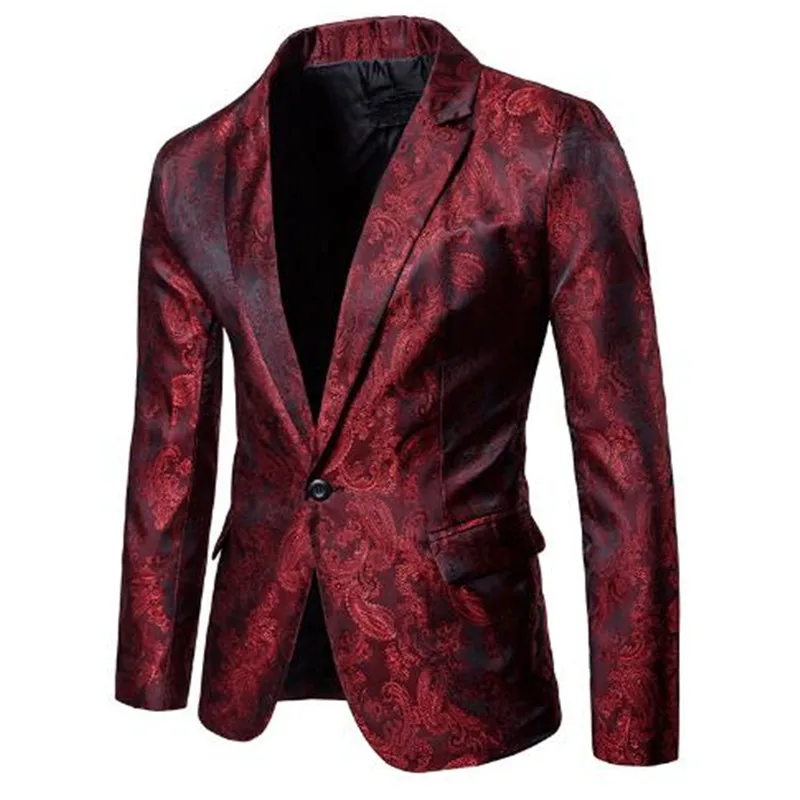 Блейзер Мужской Повседневный из шелковой ткани модель 2018 года брендовый