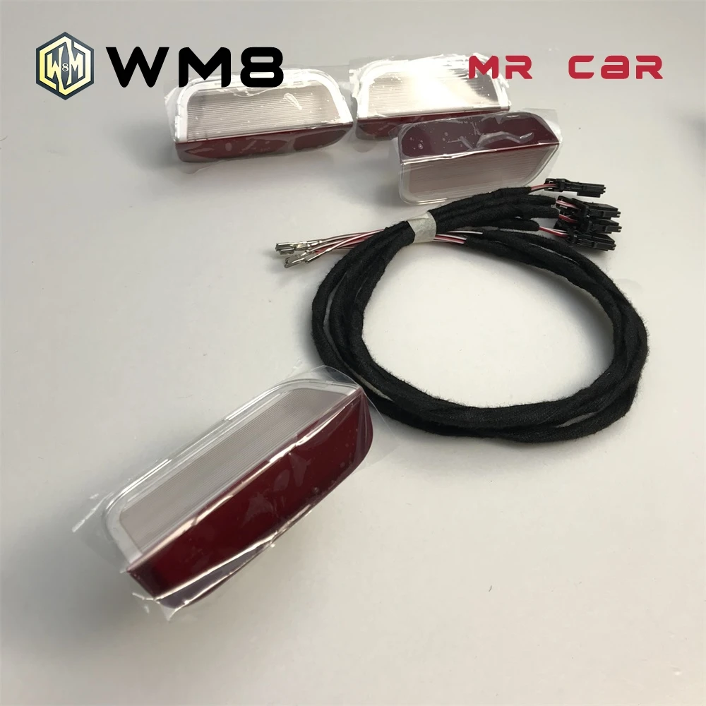 1 комплект двери Предупреждение лампы 4 шт. для VW Passat B8 B7 B6 Jetta Golf 5 6 Tiguan Touran 12V светодиодный дверной светильник Предупреждение светильник 3GD 947 411