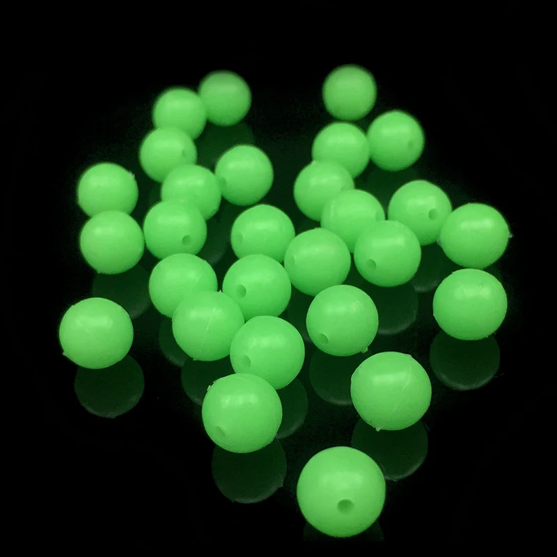 50pcs Luminous Beads Fishing Space Beans Round Float Balls Stopper Light Glowing Oval Tackle Accessories TP138 | Спорт и развлечения