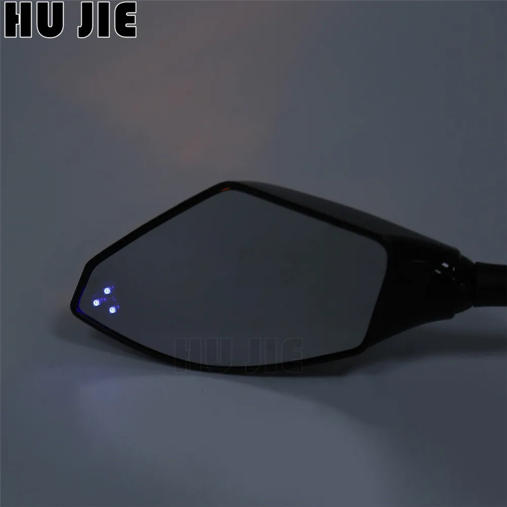 

Motorcycle Rearview Side Mirrors LED Turn Signal For Kawasaki ZX12R 2000-2006, ER6F 2005-2008, Z750S 2005-2006 ZRX 1200S