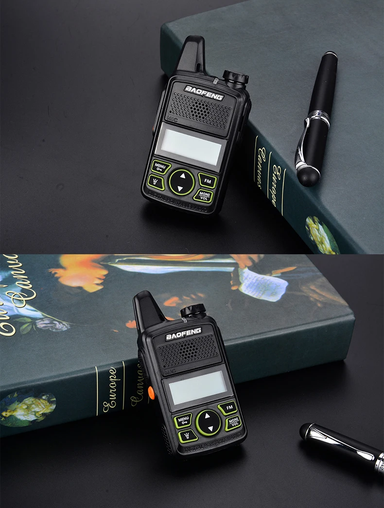 Baofeng bf-t1, детская портативная рация, мини, для детей, двухстороннее радио, UHF, портативное, FM, функция Ham, USB, ультра-тонкое, микро радио для вождения