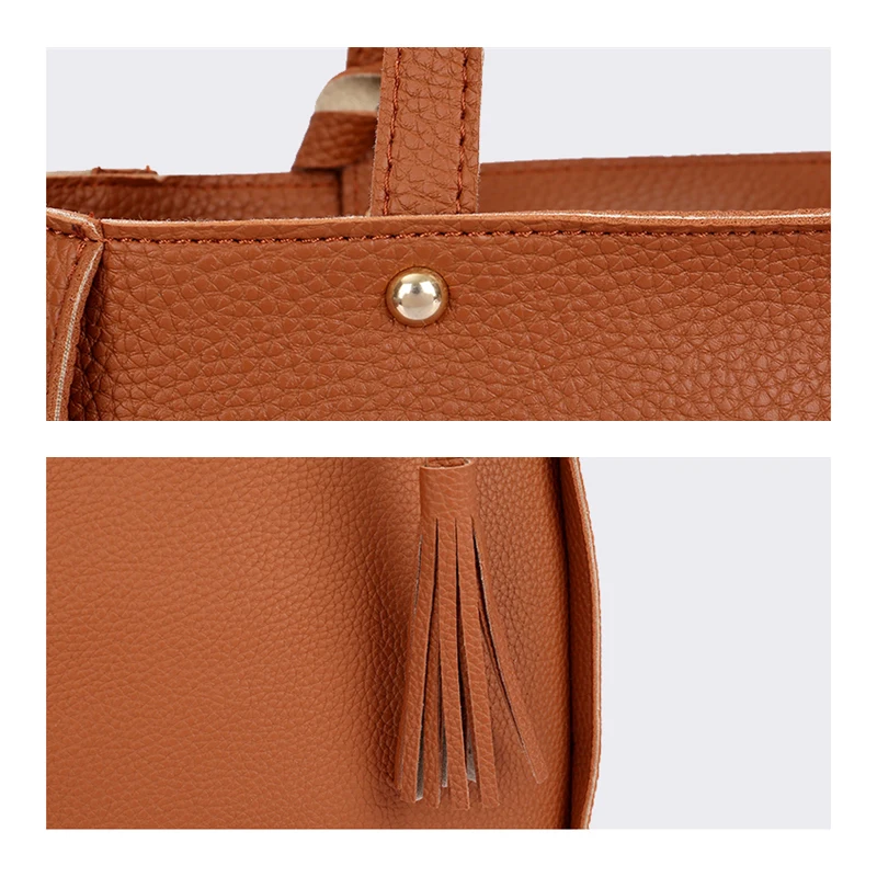 LUKATU Новая мода сумки на плечо для женщин четыре шт/комплект одноцветное цвет