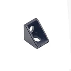 25 шт. 2020 черный угловой кронштейн, угловой алюминиевый разъем 20x20x17 мм L для алюминиевого профиля CNC